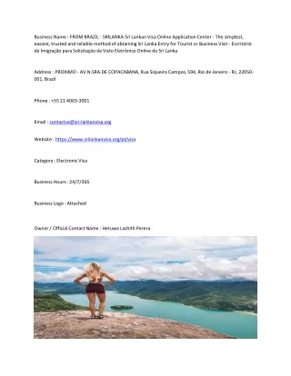 FROM BRAZIL - SRILANKA  Sri Lankan Visa Online Application Center - The simplest