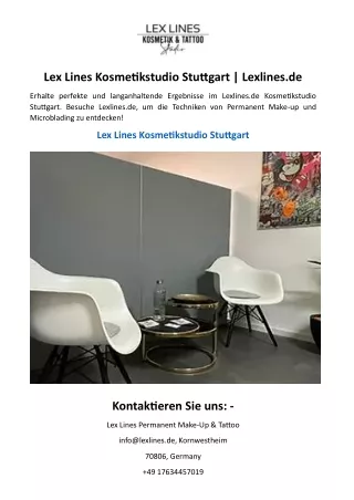 Lex Lines Kosmetikstudio Stuttgart