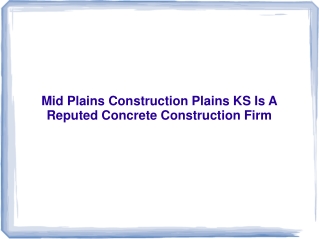 Mid Plains Construction Plains KS