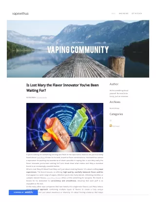 Why Should You Consider Lost Mary Flavors for Your Next Vape?
