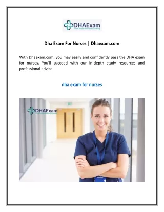 Dha Exam For Nurses  Dhaexam