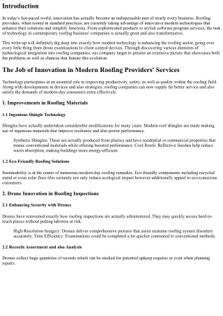 The Role of Technology in Modern Roofing Business' Services