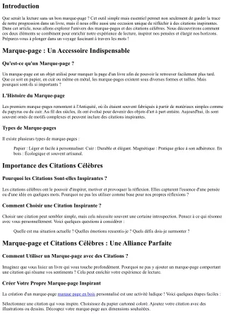 Marque-page et citations célèbres : inspirez-vous en lisant