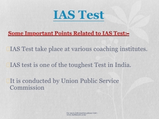 Get the Knowledge about IAS Test