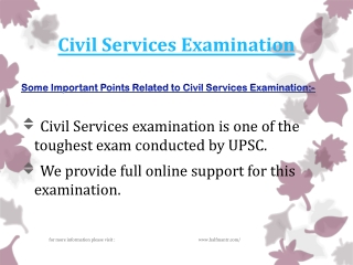 Guidence about Civil Services Examination