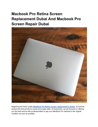 Macbook Pro Retina Screen Replacement Dubai