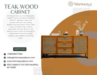 Harena Teak Wood Cabinet & Sideboard: Elegance Meets Functionality.