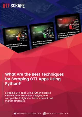 What Are the Best Techniques for Scraping OTT Apps Using Python