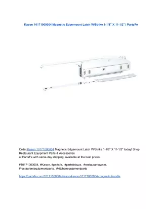 Kason 10171000004 Magnetic Edgemount Latch W_Strike 1-1_8_ X 11-1_2_ _ PartsFe