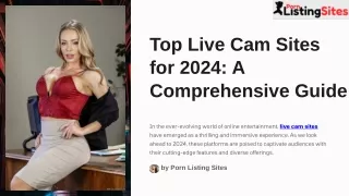 Top Live Cam Sites for 2024 A Comprehensive Guide