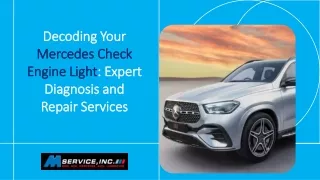 Decoding Your Mercedes Check Engine Light Expert Diagnosis and Repair Services