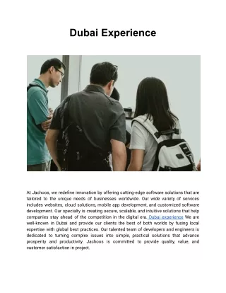 Dubai Experience