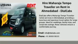 Hire Maharaja Tempo Traveller on Rent in Ahmedabad - DialCabs