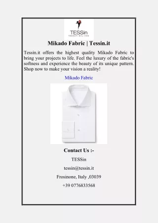 Mikado Fabric | Tessin.it