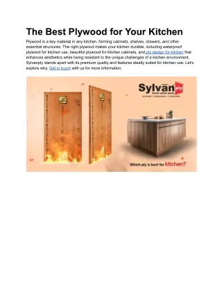 The Best Plywood for Your Kitchen