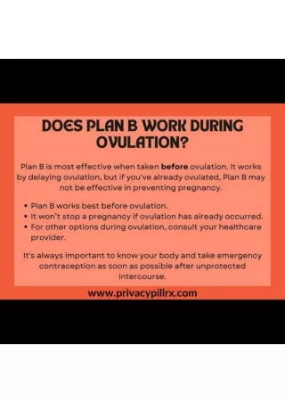 Does Plan B Work During Ovulation?