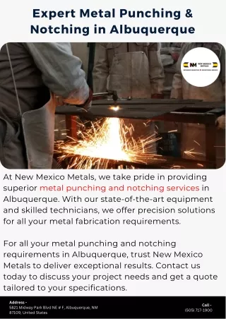 Expert Metal Punching & Notching in Albuquerque