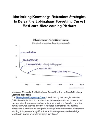 Maximizing Knowledge Retention_ Strategies to Defeat the Ebbinghaus Forgetting Curve _ MaxLearn Microlearning Platform