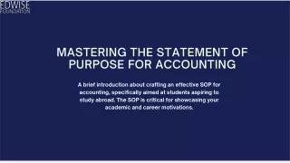 Writing an Effective SOP for Accounting A Step-by-Step Guide for Aspiring Students