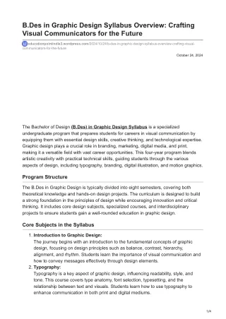 educationpointindia3.wordpress.com-BDes in Graphic Design Syllabus Overview Crafting Visual Communicators for thenbspFut
