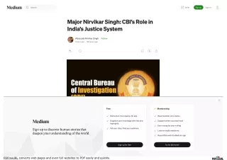 Major Nirvikar Singh CBI’s Role in India’s Justice System