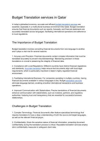 Budget Translation services in Qatar