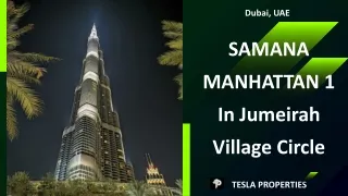 SAMANA MANHATTAN 1 In JVC By Tesla Properties a Real Estate Company In Dubai