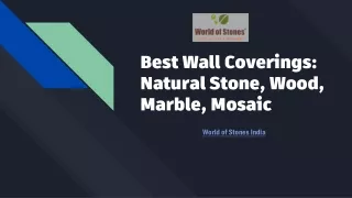 Best Wall Coverings_ Natural Stone, Wood, Marble, Mosaic