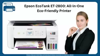 Epson EcoTank ET-2800 All-in-One Eco-Friendly Printer