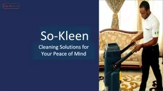 Freshen Up Your Space with So-Kleen: Premier Carpet Cleaning Services in Nigeria