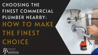 Choosing the finest commercial plumber nearby  (1)