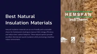 Best Natural Insulation Materials