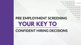 Pre Employment Screening: Your Key to Confident Hiring Decisions!