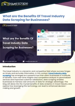 What are the Benefits Of Travel Industry Data Scraping for Businesses