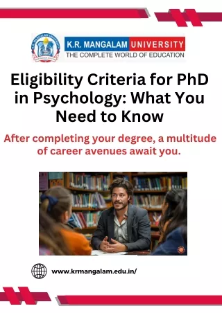 Eligibility Criteria for PhD in Psychology: What You Need to Know
