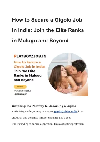 How to Secure a Gigolo Job in India_ Join the Elite Ranks in Mulugu and Beyond