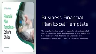 business financial plan excel template