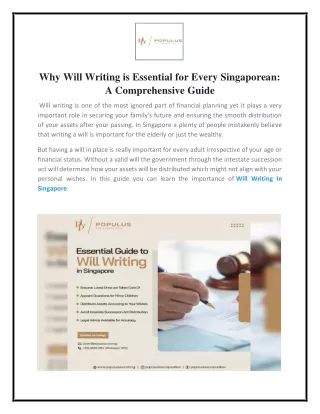 Why Will Writing is Essential for Every Singaporean - A Comprehensive Guide