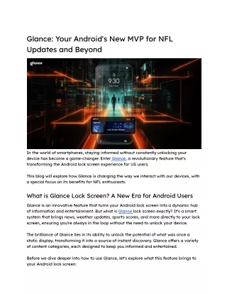 Glance_ Your Android's New MVP for NFL Updates and Beyond