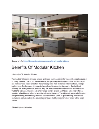 Benefits Of Modular Kitchen