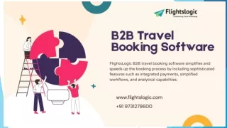 B2B Travel Booking Software | B2B Travel Agent System