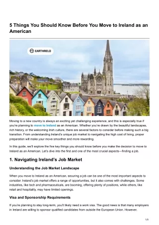 5 Things You Should Know Before You Move to Ireland as an American