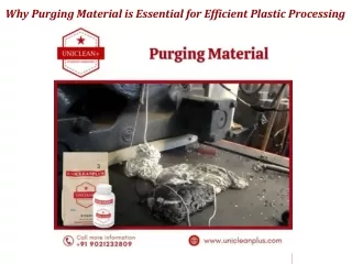 Why Purging Material is Essential for Efficient Plastic Processing