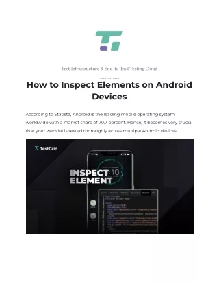 How to Inspect Elements on Android Devices