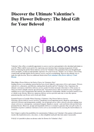 Valentine's Day flowers | Tonic Blooms