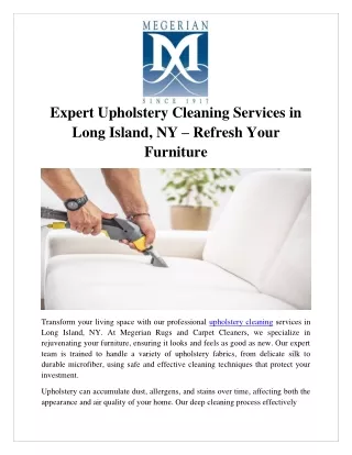 Expert Upholstery Cleaning Services in Long Island, NY – Refresh Your Furniture