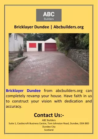Bricklayer Dundee  Abcbuilders.org