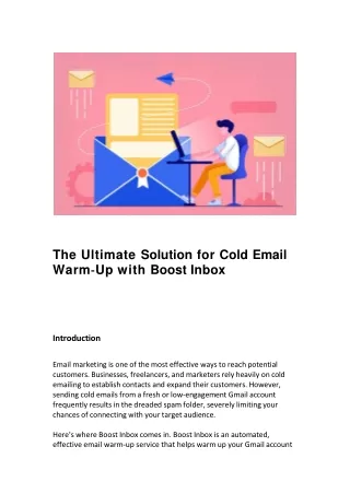 The Ultimate Solution for Cold Email Warm-Up with Boost Inbox