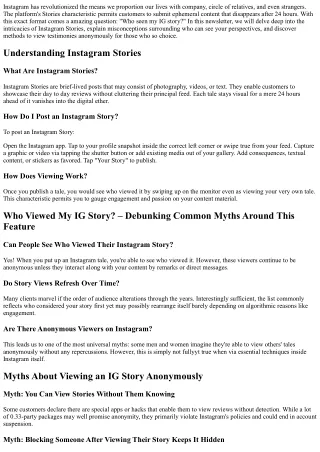 'Who Viewed My IG Story?' – Debunking Common Myths Around This Feature.