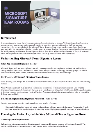 Planning the Perfect Layout for Your Microsoft Teams Signature Room